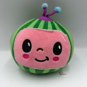 Cocomelon Watermelon Plush Stuffed Toy with Suction Cup Green Pink Kids Logo